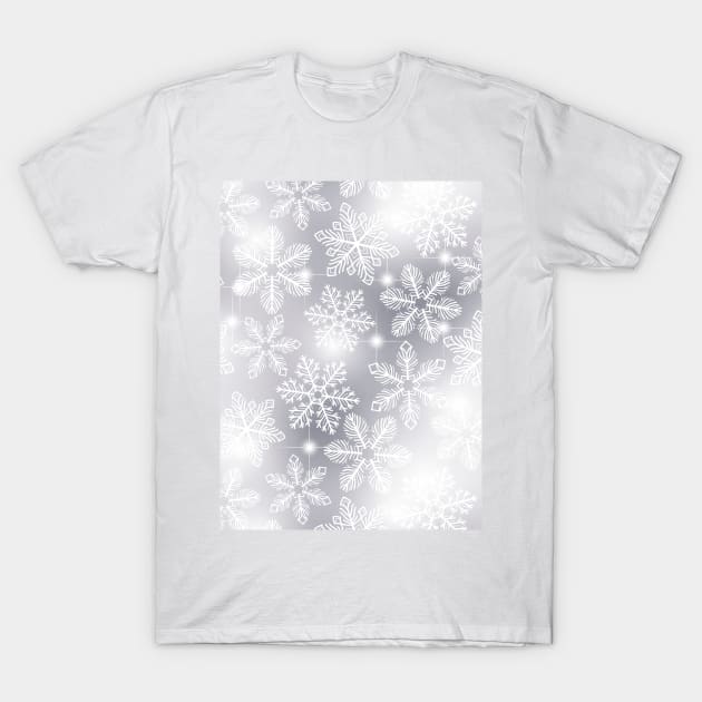 Snowflakes and lights T-Shirt by katerinamk